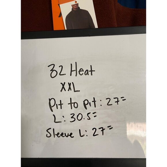 32 Heat Men Quarter Snap Fleece Pull Over Sweater XXL Red Maroon Mock Neck - Picture 10 of 10